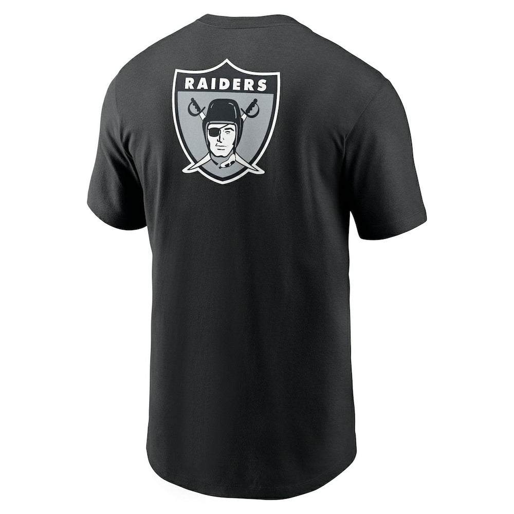 Nike Las Vegas Raiders Rewind Front and Back Hit Essential T-Shirt Black