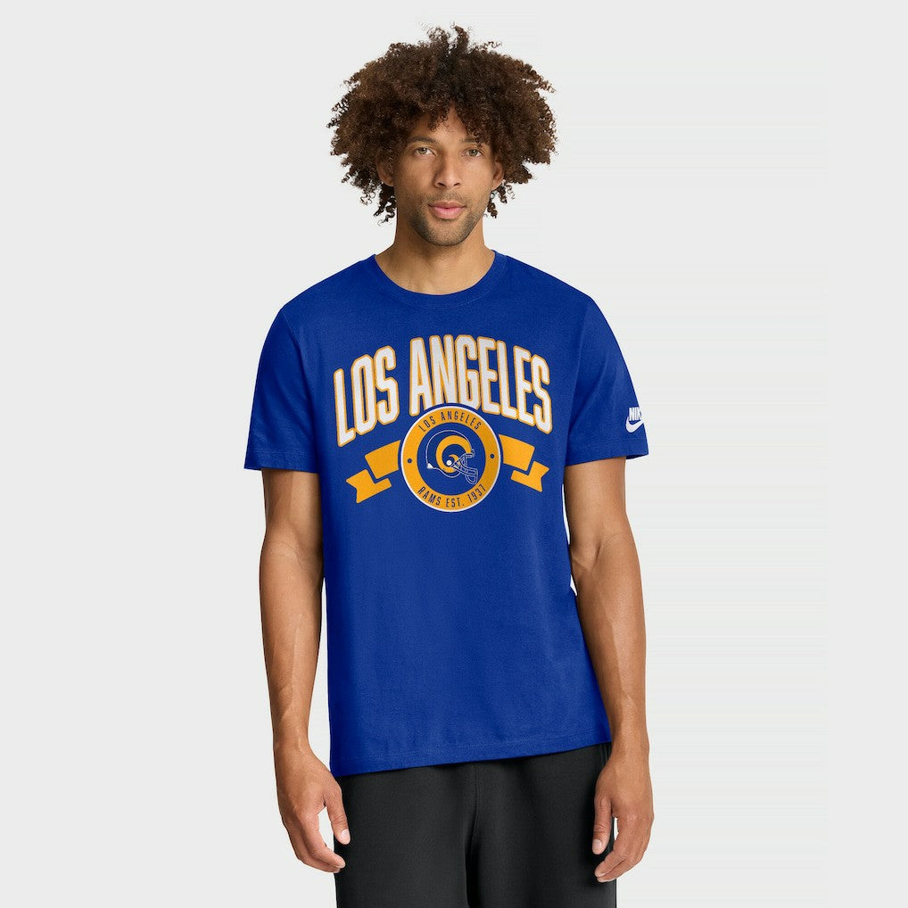 Nike Los Angeles Rams Rewind Front and Back Hit Essential T-Shirt Royal