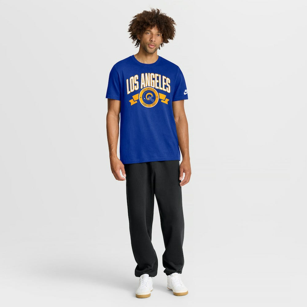 Nike Los Angeles Rams Rewind Front and Back Hit Essential T-Shirt Royal