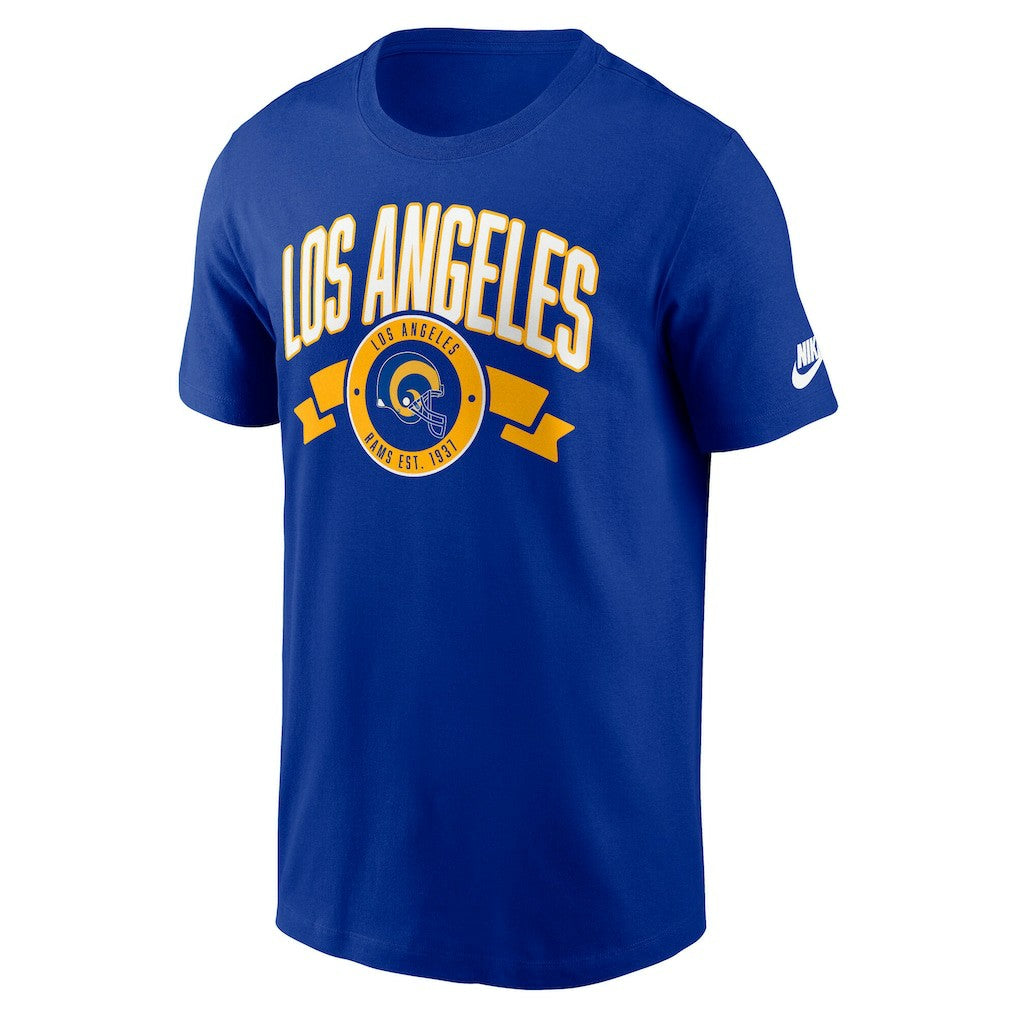 Nike Los Angeles Rams Rewind Front and Back Hit Essential T-Shirt Royal