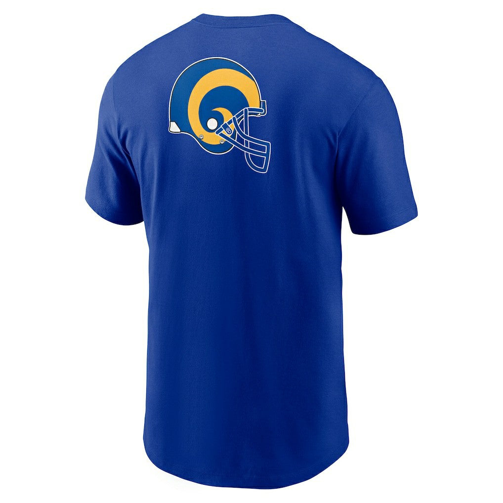 Nike Los Angeles Rams Rewind Front and Back Hit Essential T-Shirt Royal