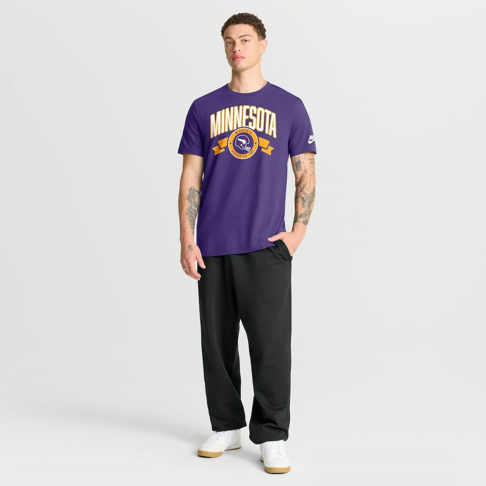 Nike Minnesota Vikings Rewind Front and Back Hit Essential T-Shirt Purple