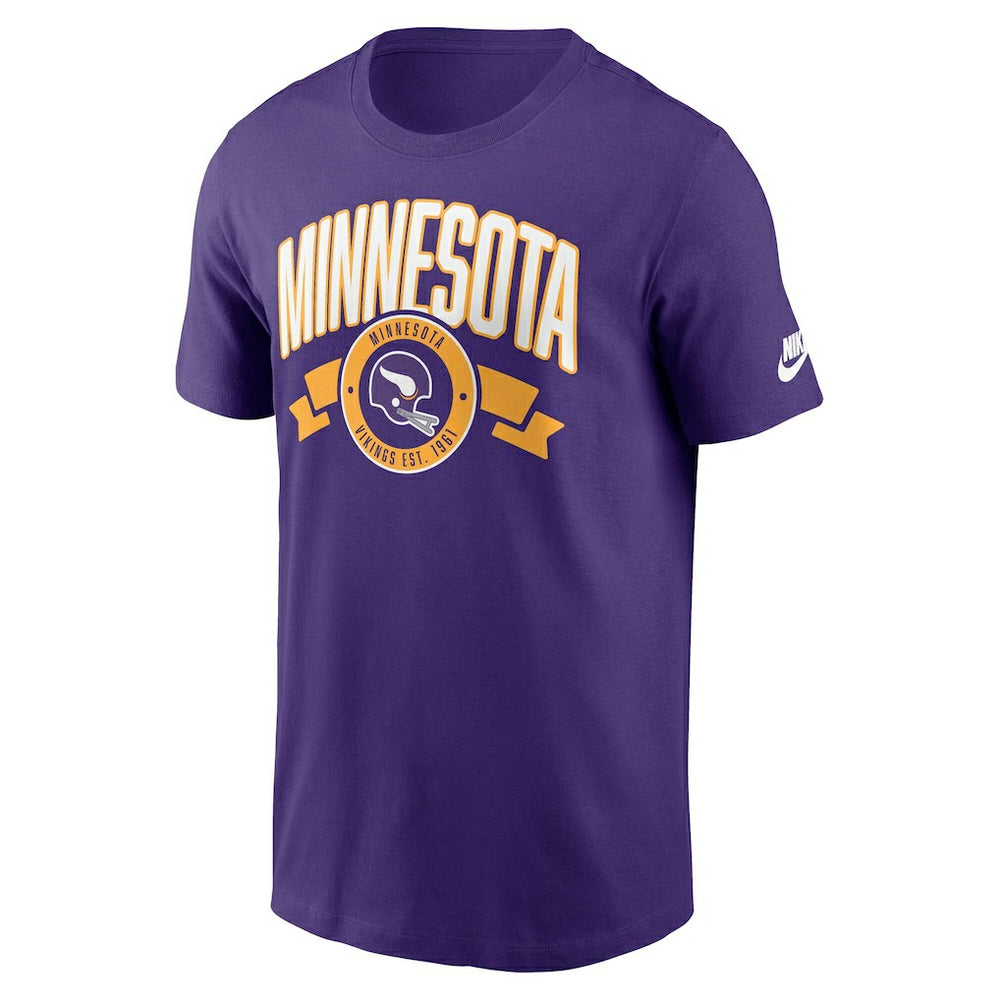 Nike Minnesota Vikings Rewind Front and Back Hit Essential T-Shirt Purple