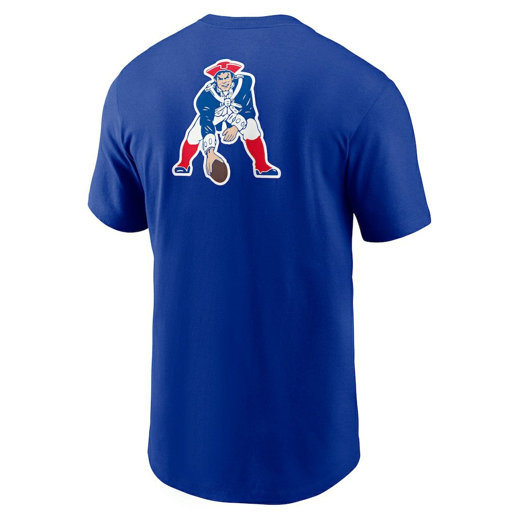 Nike New England Patriots Rewind Front and Back Hit Essential T-Shirt Royal