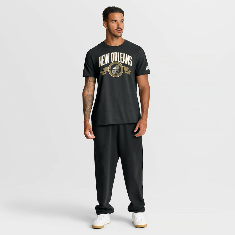 Nike New Orleans Saints Rewind Front and Back Hit Essential T-Shirt Black