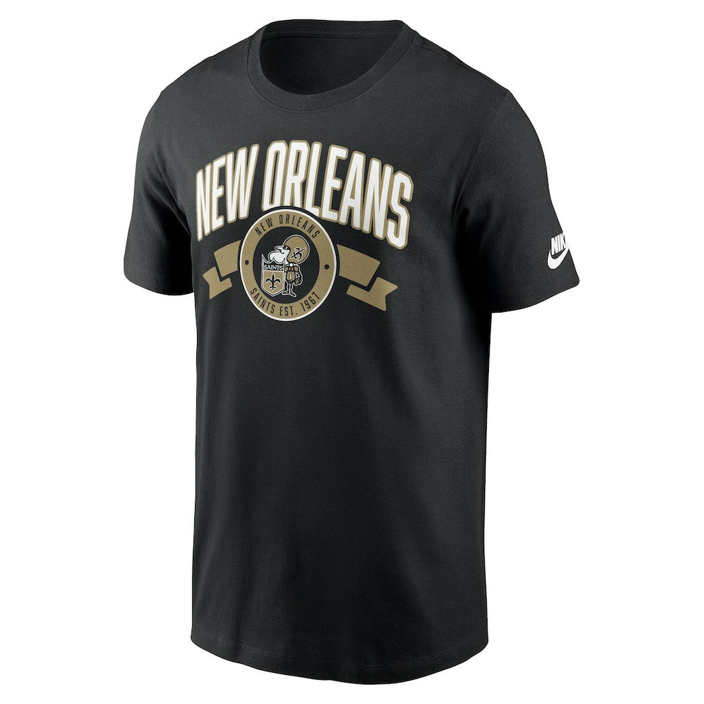Nike New Orleans Saints Rewind Front and Back Hit Essential T-Shirt Black