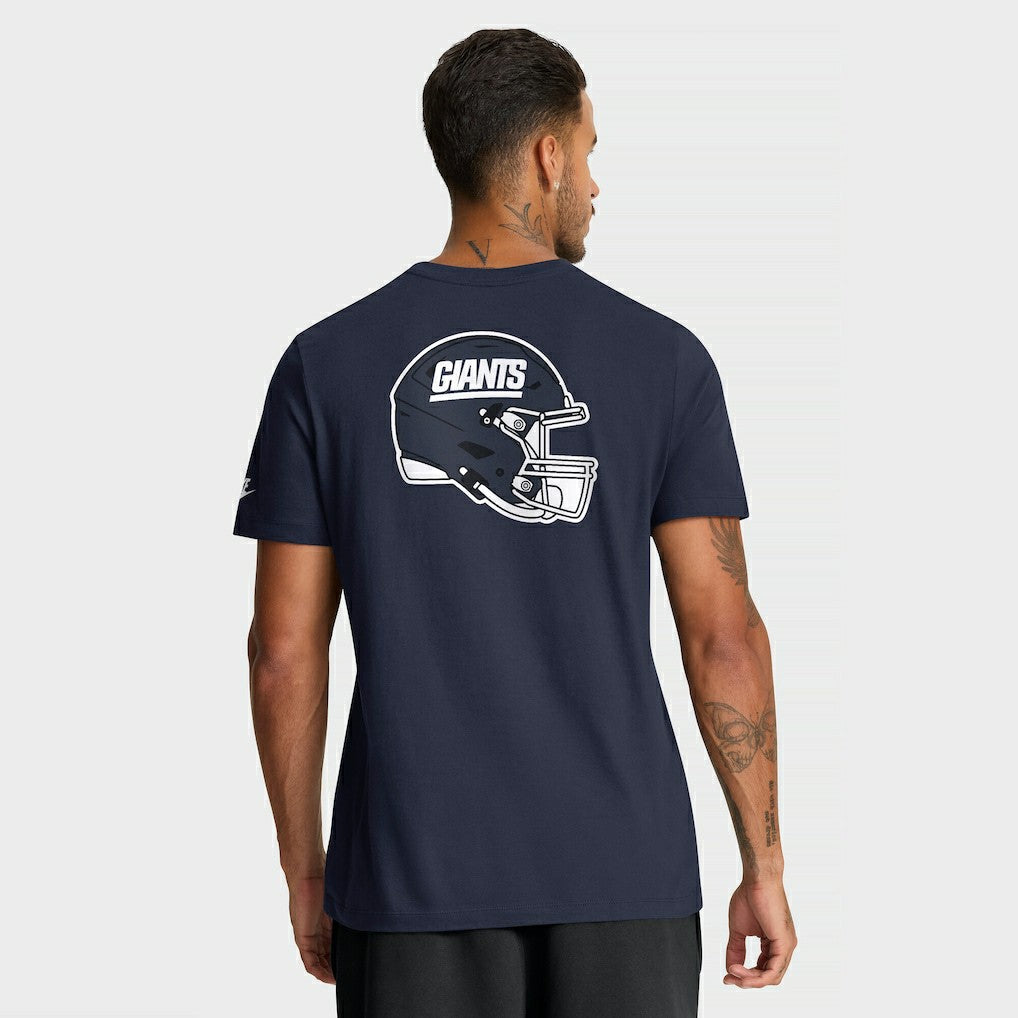 Nike New York Giants Rewind Front and Back Hit Essential T-Shirt Navy