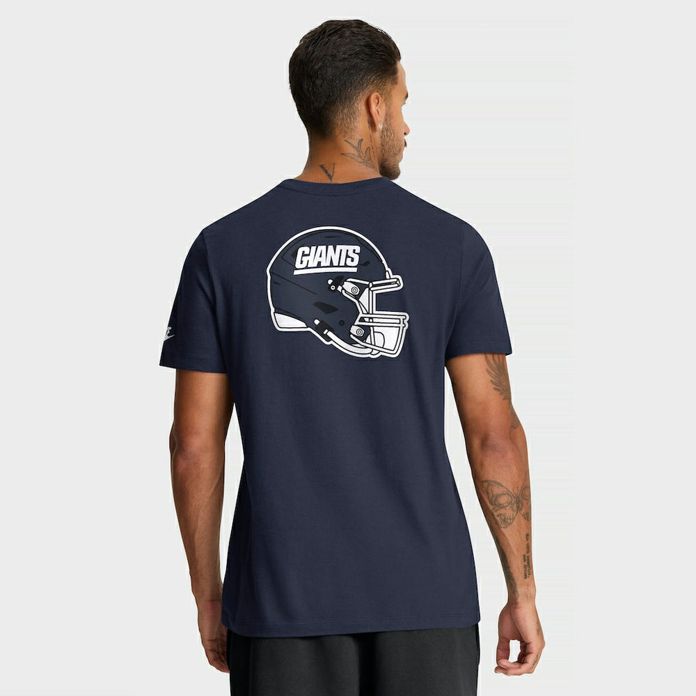 Nike New York Giants Rewind Front and Back Hit Essential T-Shirt Navy