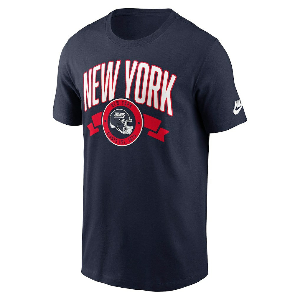 Nike New York Giants Rewind Front and Back Hit Essential T-Shirt Navy