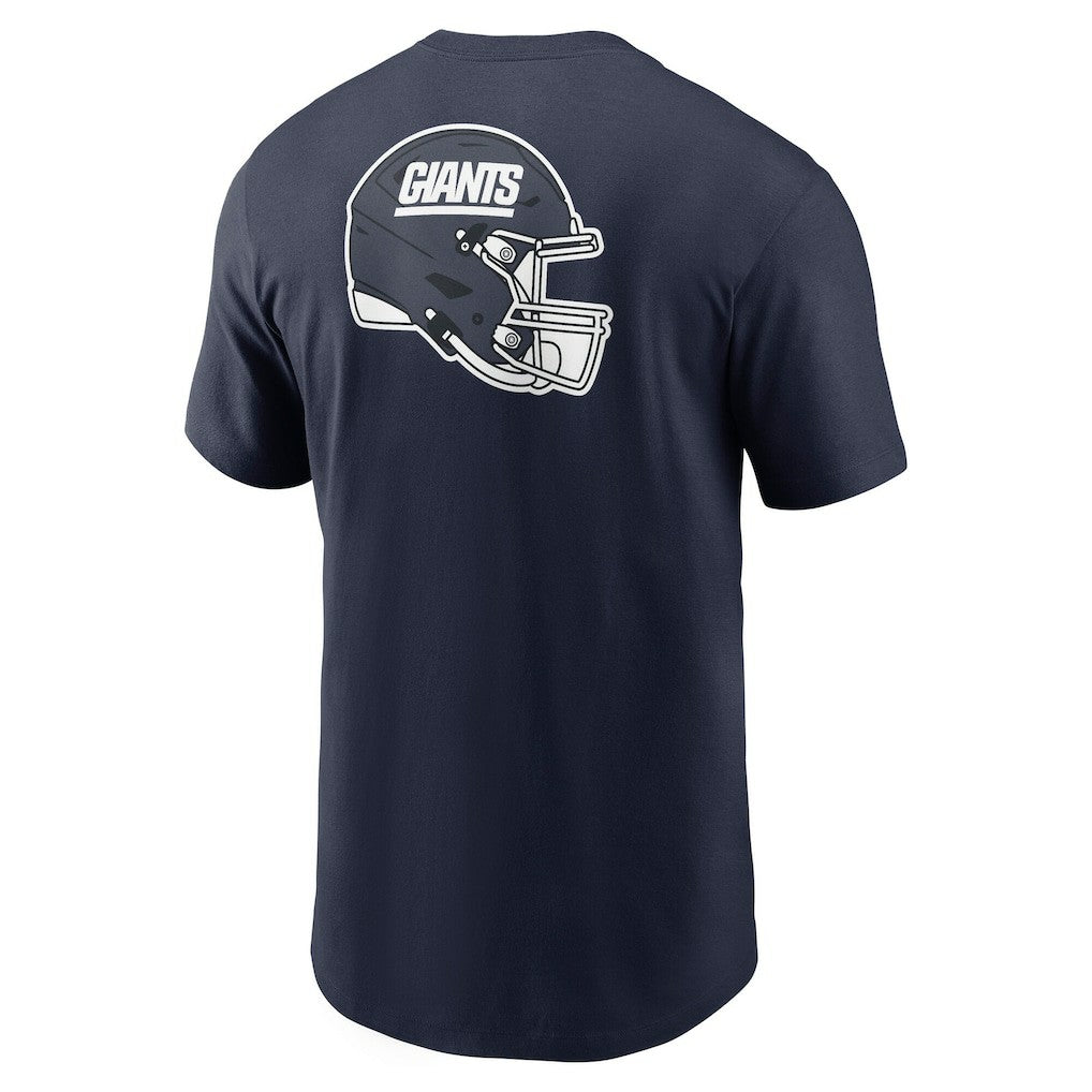 Nike New York Giants Rewind Front and Back Hit Essential T-Shirt Navy
