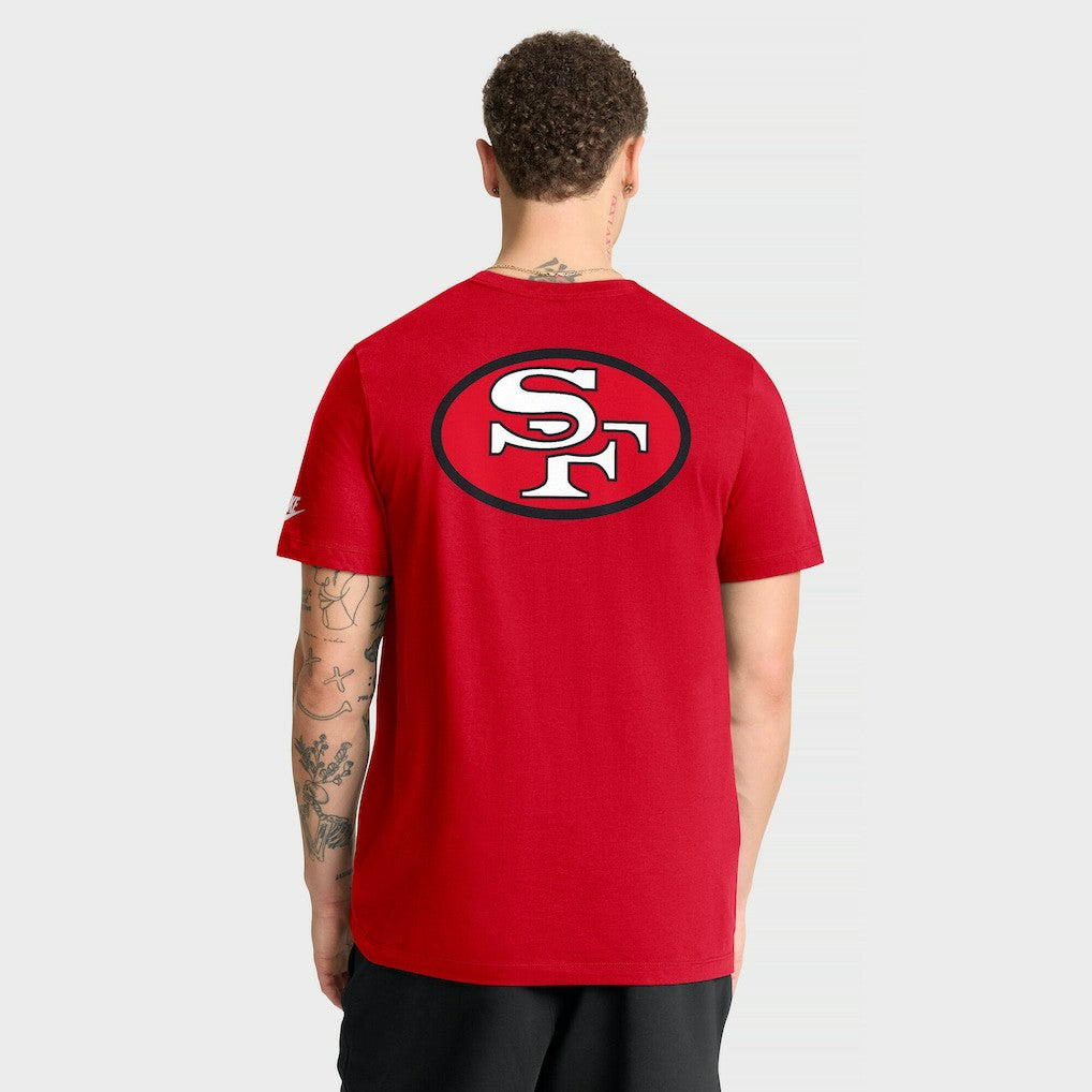 Nike San Francisco 49ers Rewind Front and Back Hit Essential T-Shirt Scarlet