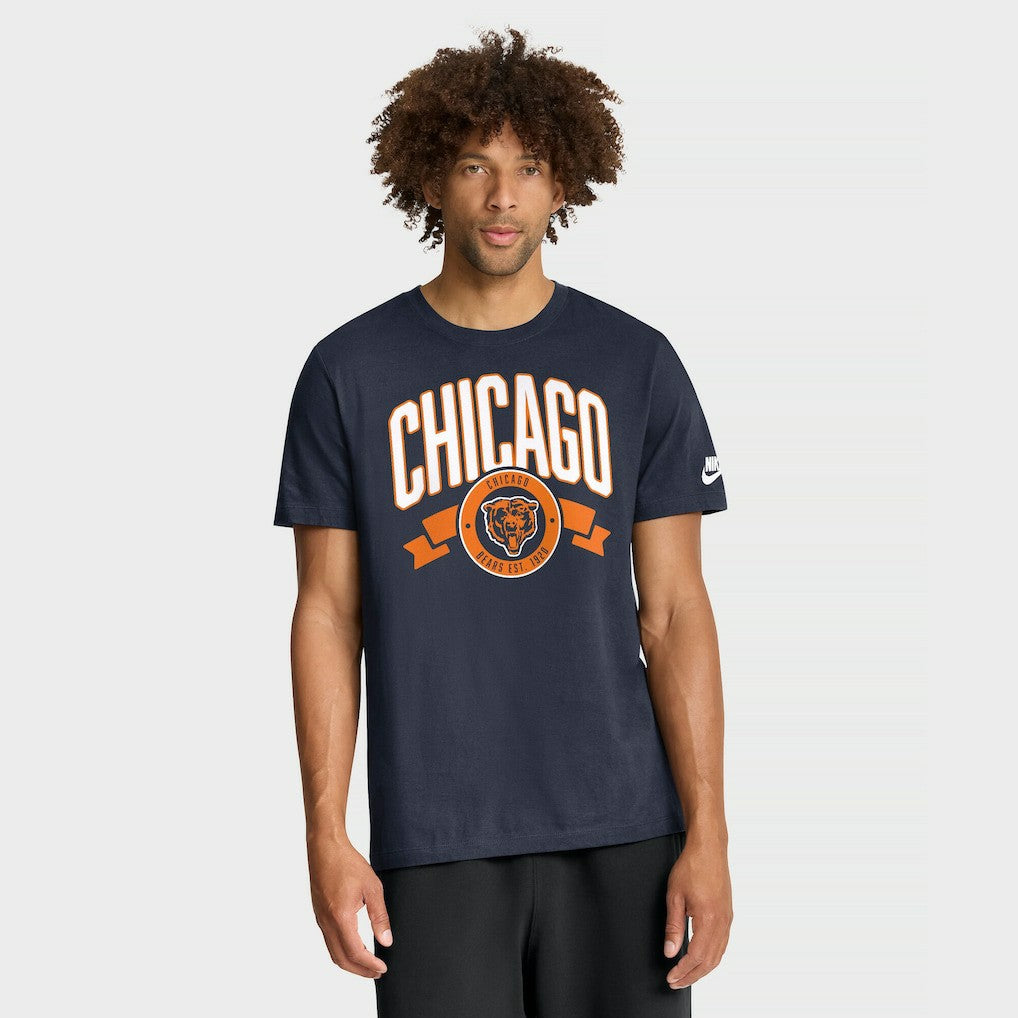 Nike Chicago Bears Rewind Front and Back Hit Essential T-Shirt Navy