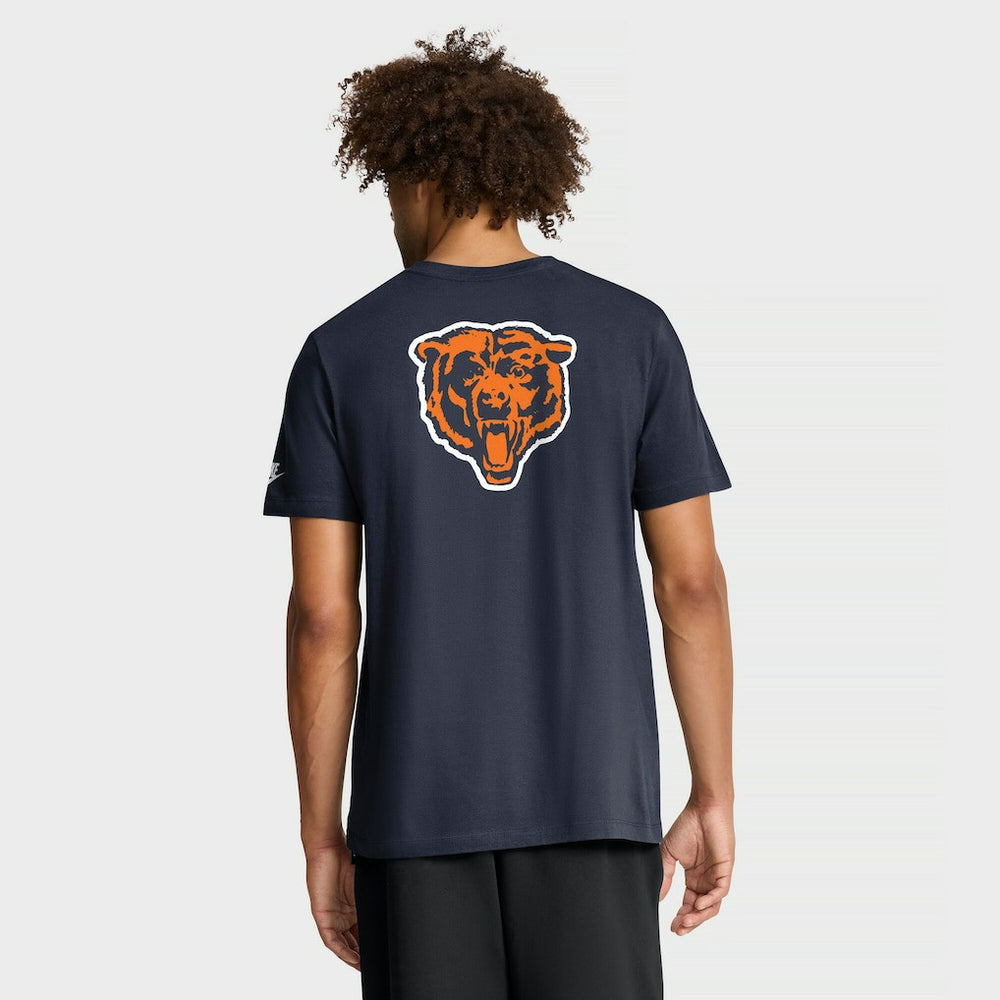 Nike Chicago Bears Rewind Front and Back Hit Essential T-Shirt Navy