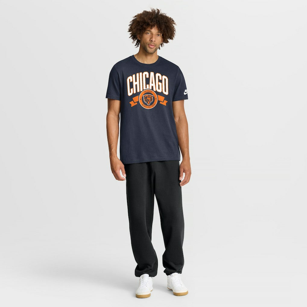 Nike Chicago Bears Rewind Front and Back Hit Essential T-Shirt Navy