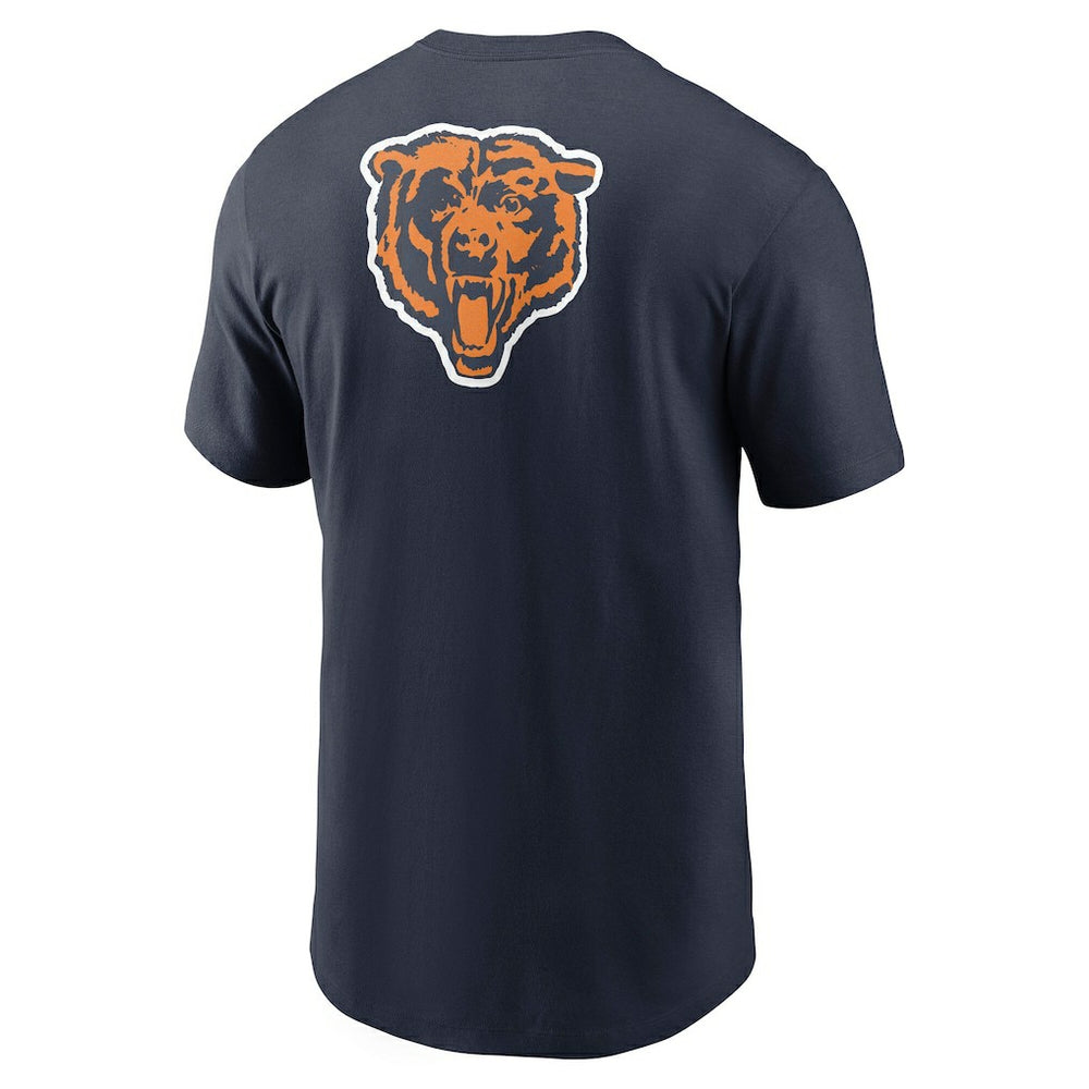 Nike Chicago Bears Rewind Front and Back Hit Essential T-Shirt Navy