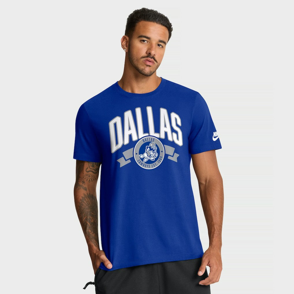 Nike Dallas Cowboys Rewind Front and Back Hit Essential T-Shirt Royal
