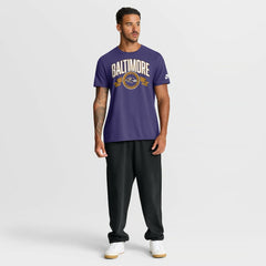 Nike Baltimore Ravens Rewind Front and Back Hit Essential T-Shirt Purple
