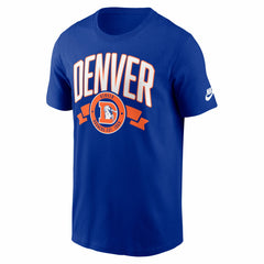 Nike Denver Broncos Rewind Front and Back Hit Essential T-Shirt Royal