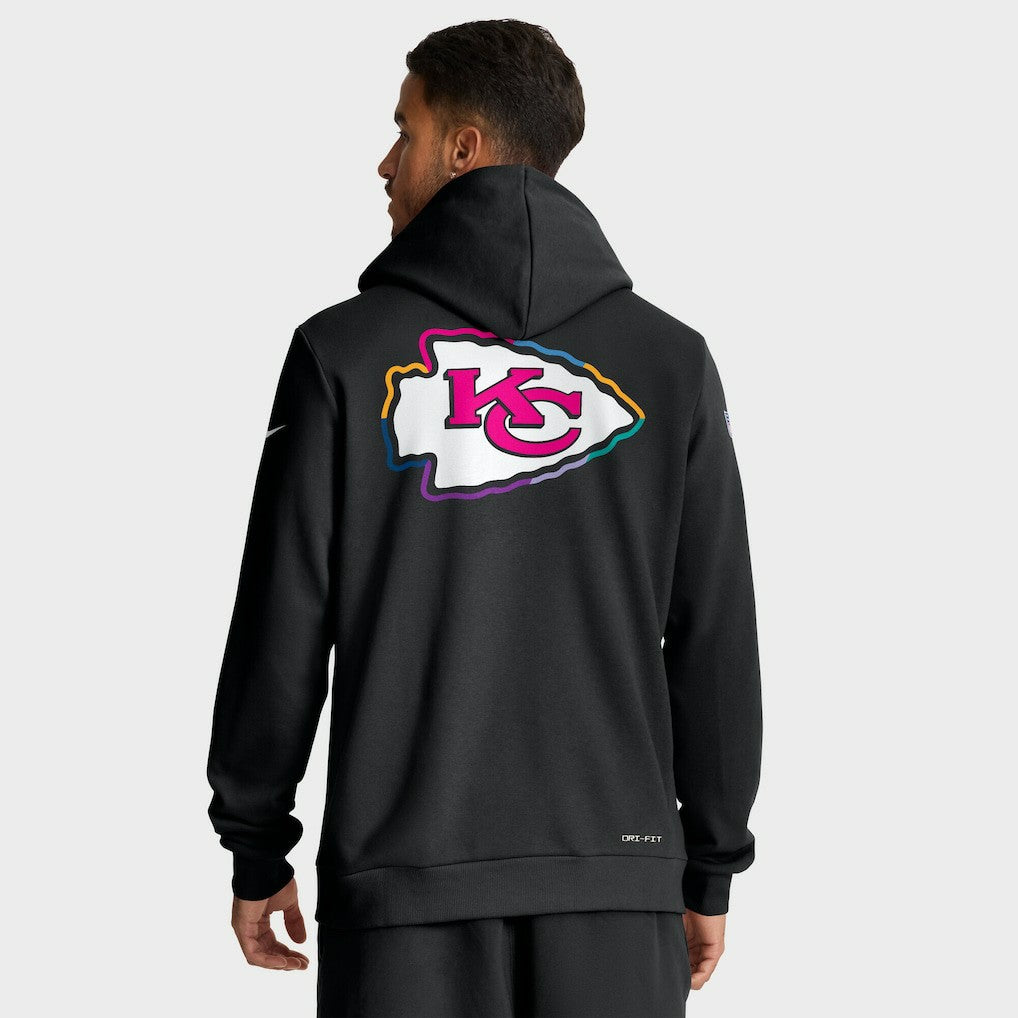 Nike Kansas City Chiefs Tall 2025 NFL Crucial Catch Sideline Standard Issue Dri-FIT Hoodie Black