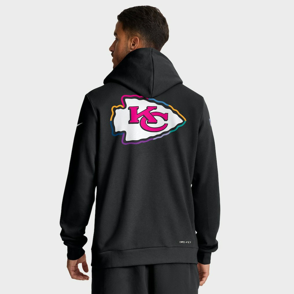 Nike Kansas City Chiefs Tall 2025 NFL Crucial Catch Sideline Standard Issue Dri-FIT Hoodie Black
