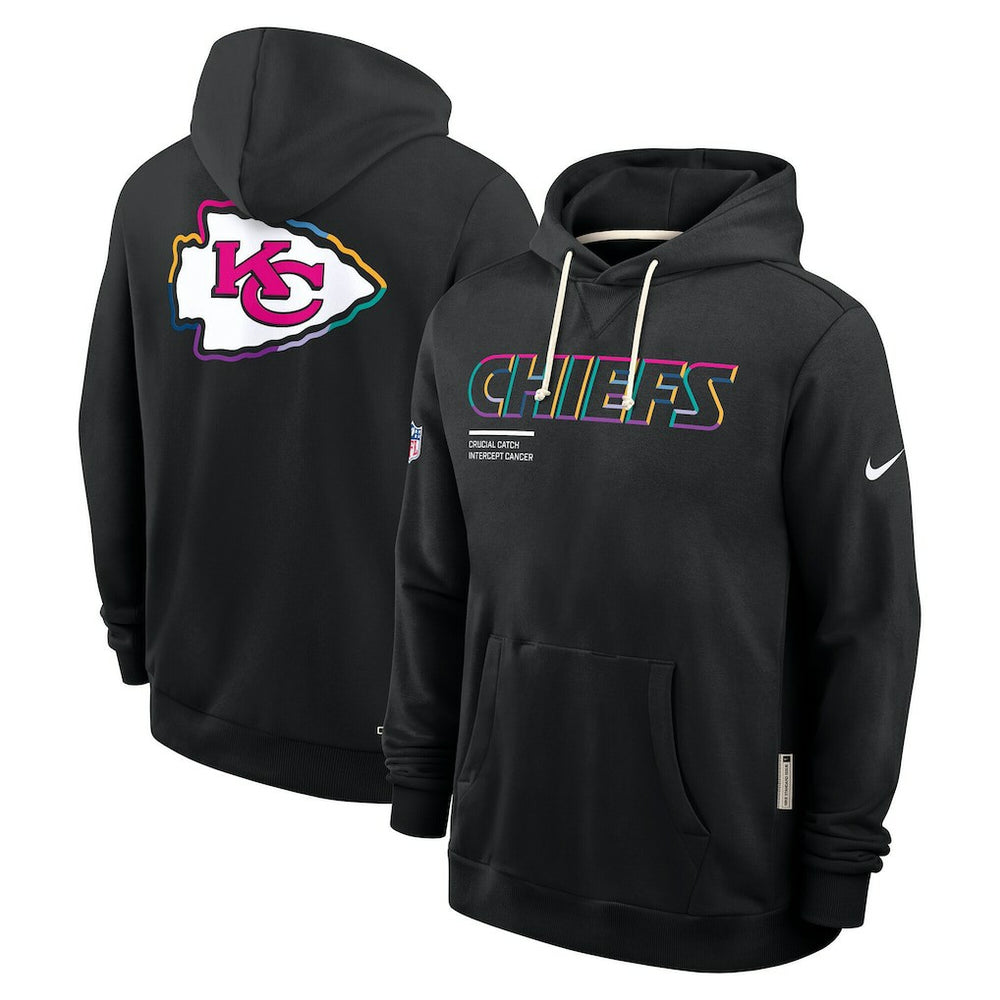 Nike Kansas City Chiefs Tall 2025 NFL Crucial Catch Sideline Standard Issue Dri-FIT Hoodie Black