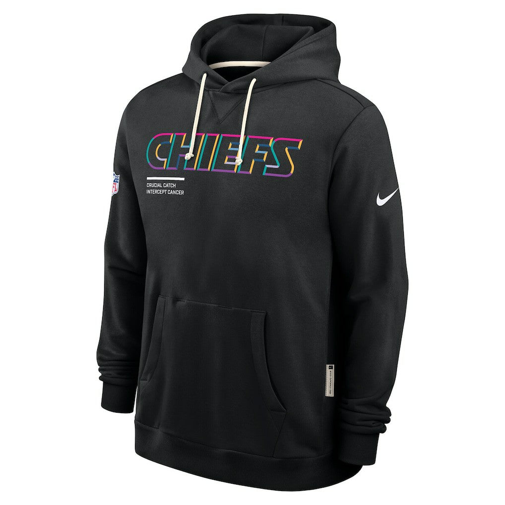 Nike Kansas City Chiefs Tall 2025 NFL Crucial Catch Sideline Standard Issue Dri-FIT Hoodie Black