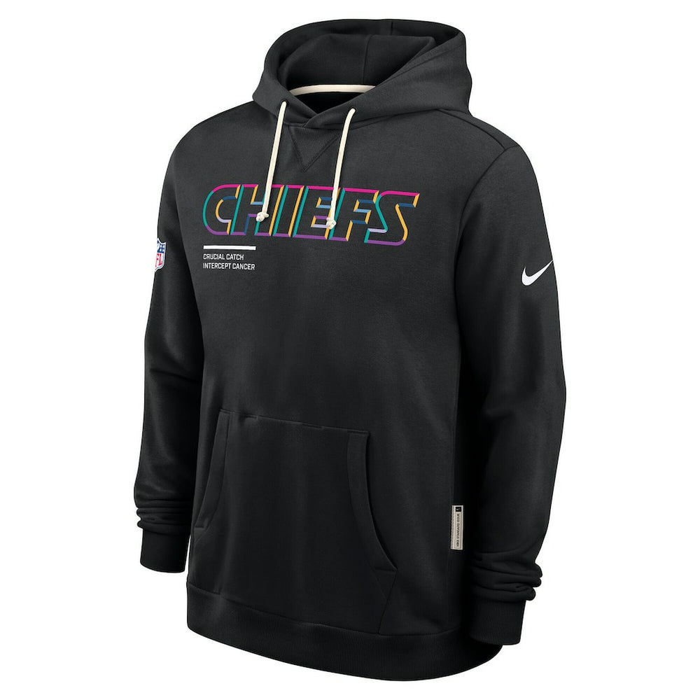 Nike Kansas City Chiefs Tall 2025 NFL Crucial Catch Sideline Standard Issue Dri-FIT Hoodie Black