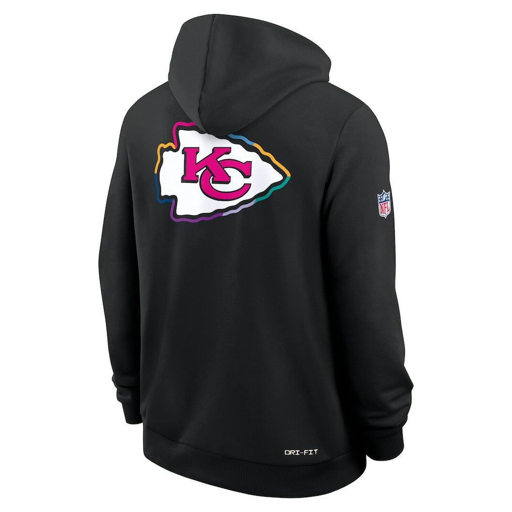 Nike Kansas City Chiefs Tall 2025 NFL Crucial Catch Sideline Standard Issue Dri-FIT Hoodie Black