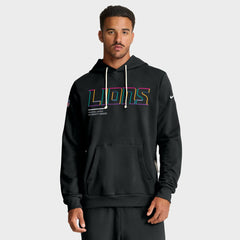 Nike Detroit Lions Tall 2025 NFL Crucial Catch Sideline Standard Issue Dri-FIT Hoodie Black