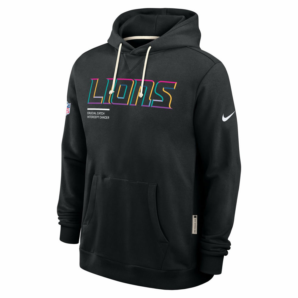 Nike Detroit Lions Tall 2025 NFL Crucial Catch Sideline Standard Issue Dri-FIT Hoodie Black