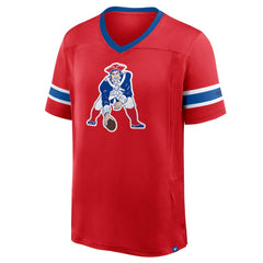 Fanatics New England Patriots Hometown Premium Hashmark V-Neck T-Shirt Red