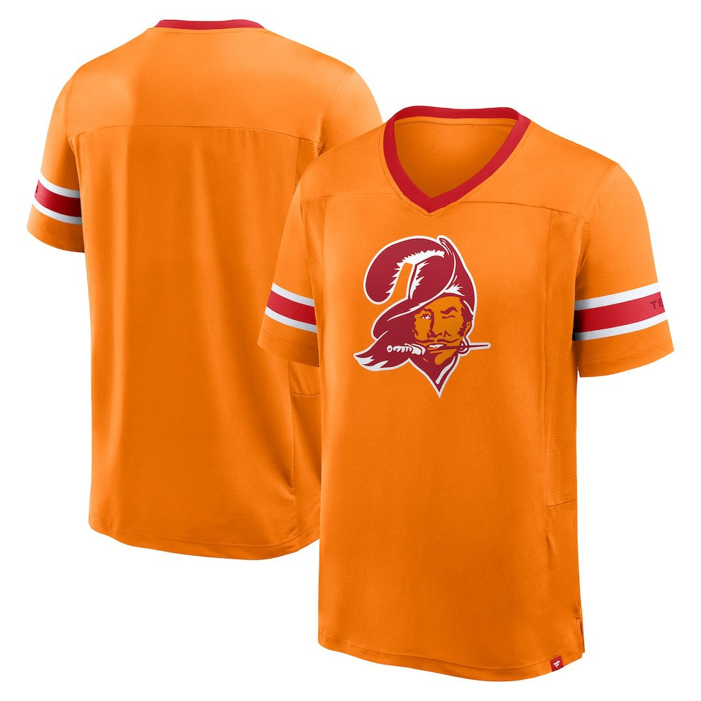 Fanatics Tampa Bay Buccaneers Hometown Premium Hashmark V-Neck T-Shirt Orange