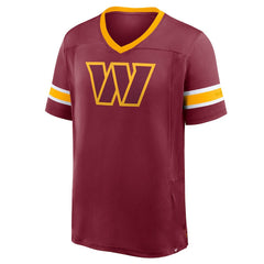 Fanatics Washington Commanders Hometown Premium Hashmark V-Neck T-Shirt Burgundy