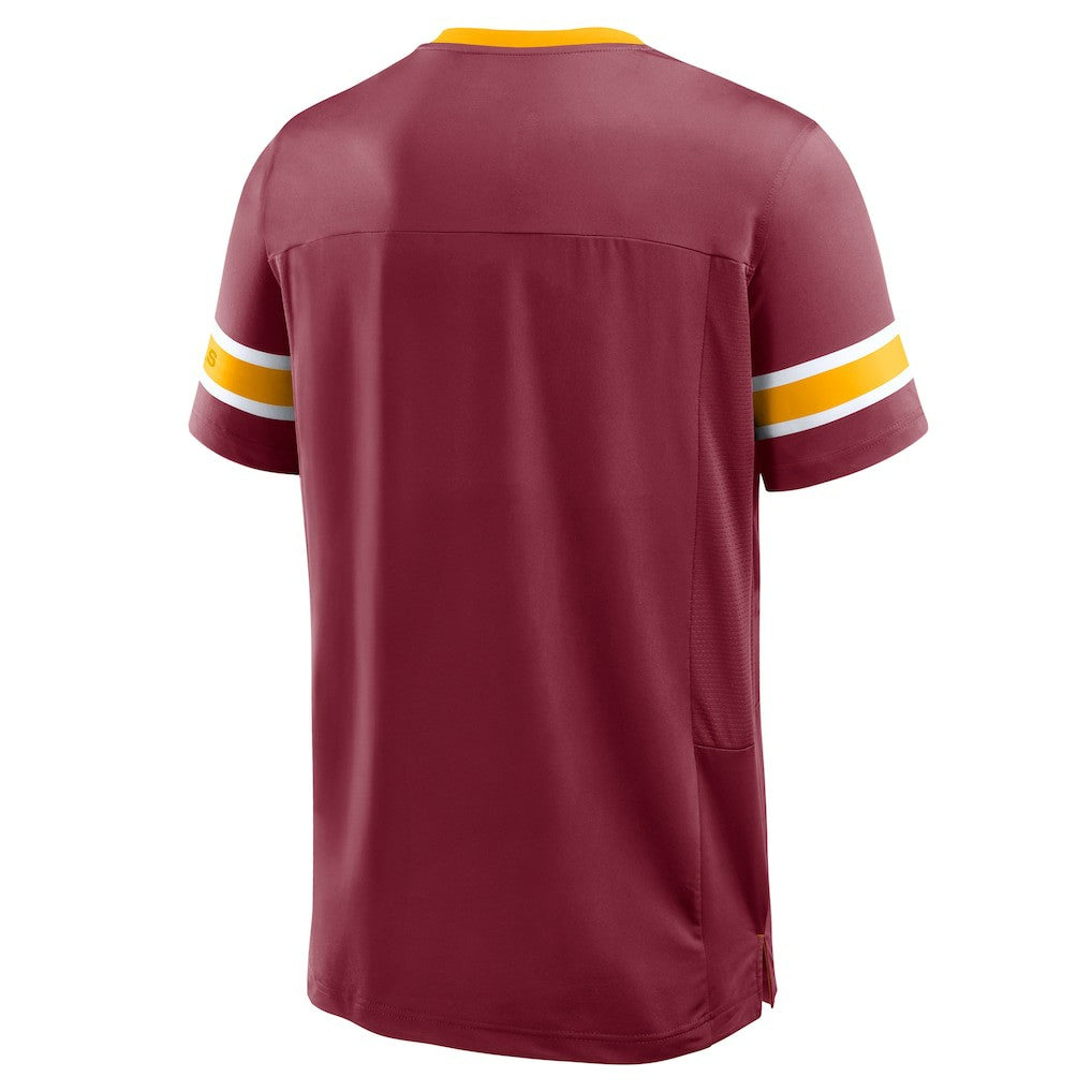 Fanatics Washington Commanders Hometown Premium Hashmark V-Neck T-Shirt Burgundy