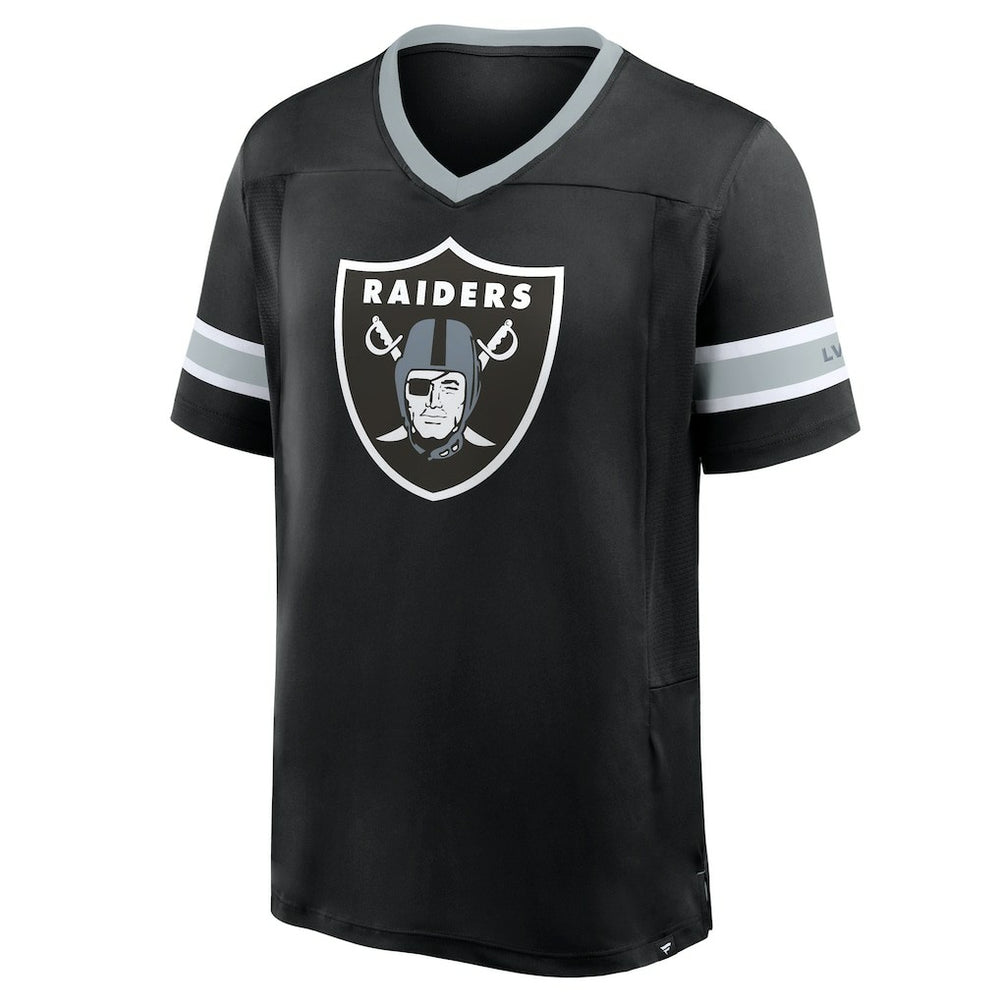 Fanatics Las Vegas Raiders Hometown Premium Hashmark V-Neck T-Shirt Black