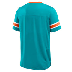 Fanatics Miami Dolphins Hometown Premium Hashmark V-Neck T-Shirt Aqua