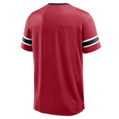 Fanatics San Francisco 49ers Hometown Premium Hashmark V-Neck T-Shirt Scarlet