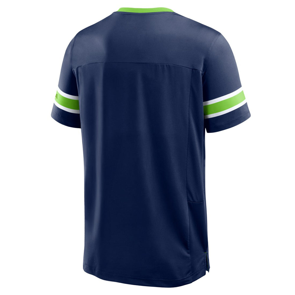 Fanatics Seattle Seahawks Hometown Premium Hashmark V-Neck T-Shirt College Navy