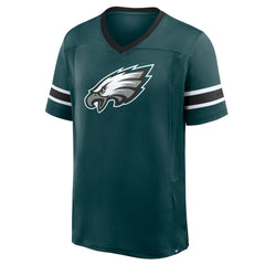 Fanatics Philadelphia Eagles Hometown Premium Hashmark V-Neck T-Shirt Midnight Green