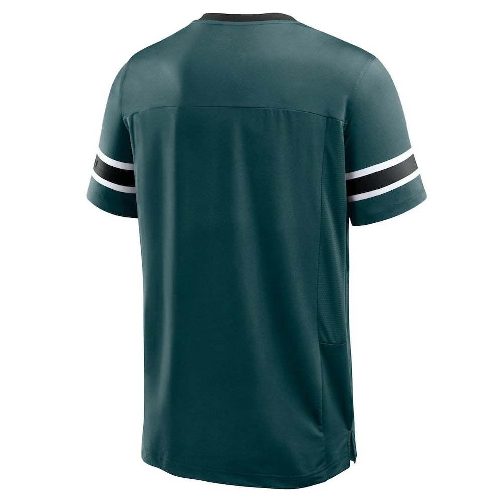 Fanatics Philadelphia Eagles Hometown Premium Hashmark V-Neck T-Shirt Midnight Green