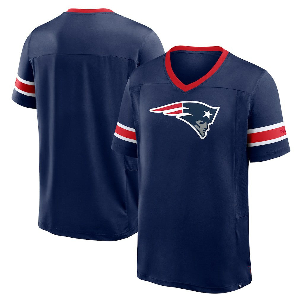 Fanatics New England Patriots Hometown Premium Hashmark V-Neck T-Shirt Navy