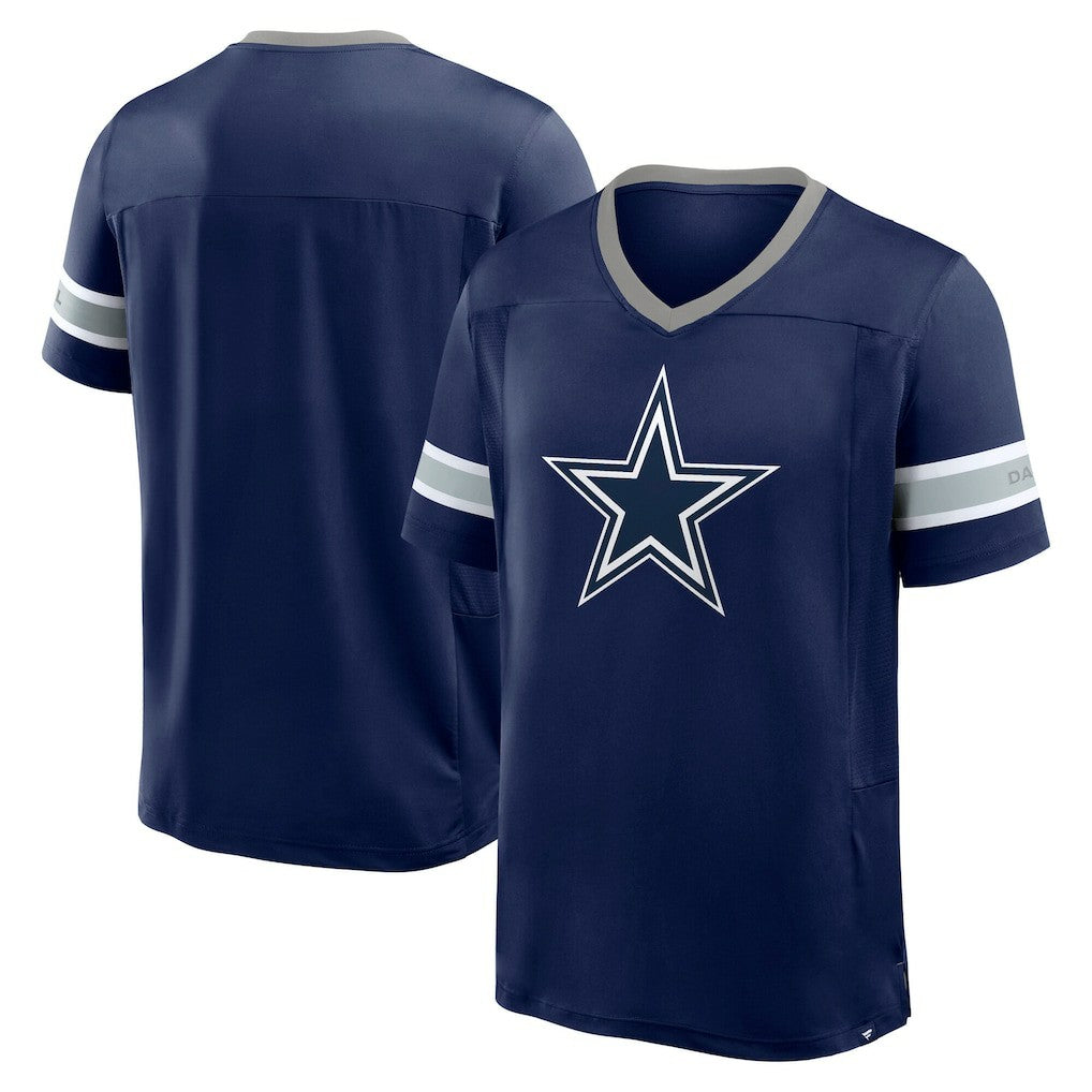 Fanatics Dallas Cowboys Hometown Premium Hashmark V-Neck T-Shirt Navy