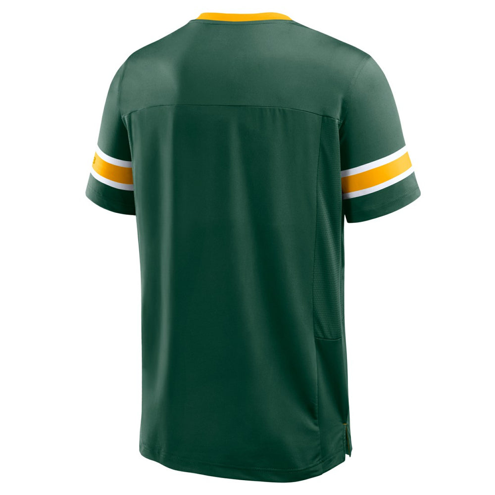 Fanatics Green Bay Packers Hometown Premium Hashmark V-Neck T-Shirt Green