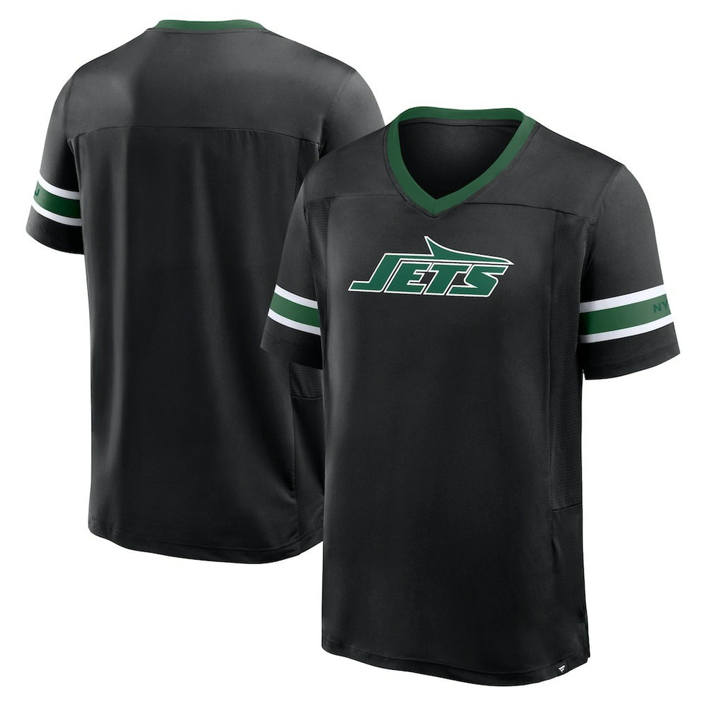 Fanatics New York Jets Redzone Hashmark V-Neck T-Shirt Black