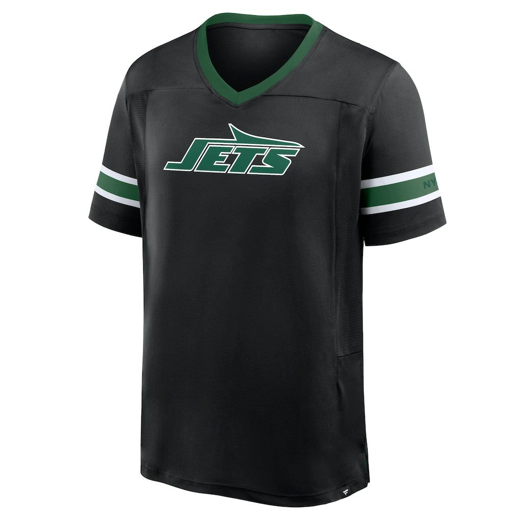 Fanatics New York Jets Redzone Hashmark V-Neck T-Shirt Black