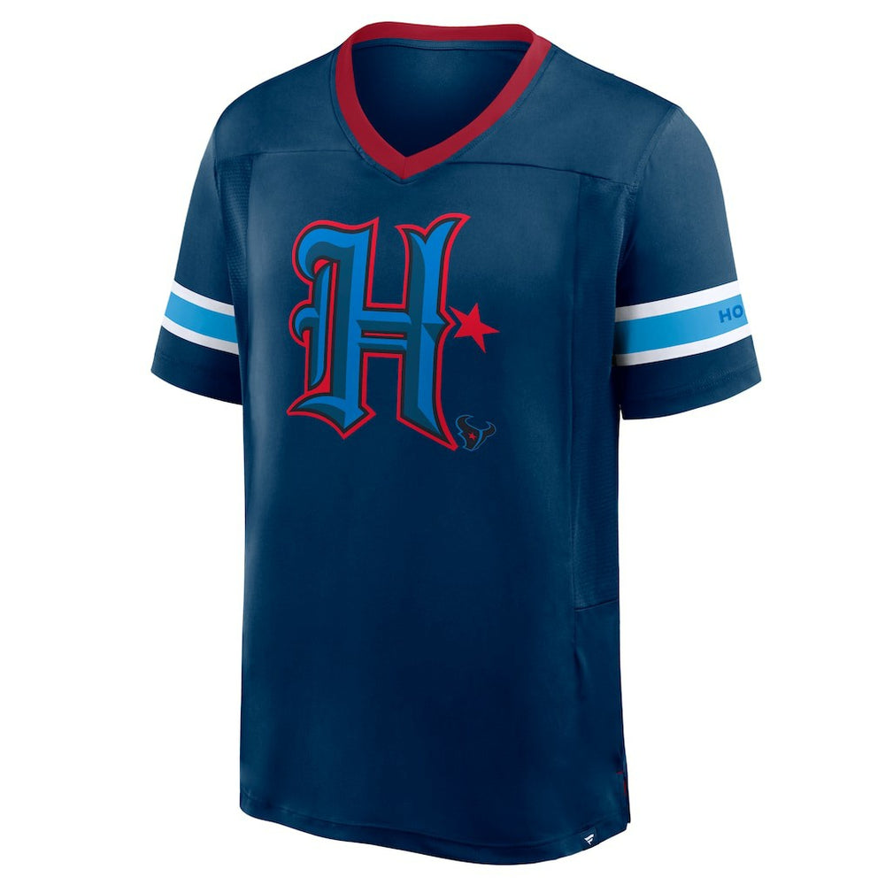 Fanatics Houston Texans Redzone Hashmark V-Neck T-Shirt Navy