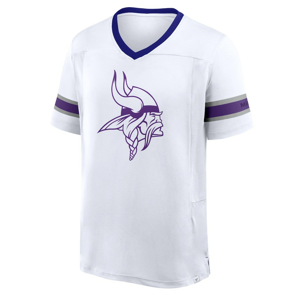 Fanatics Minnesota Vikings Redzone Hashmark V-Neck T-Shirt White