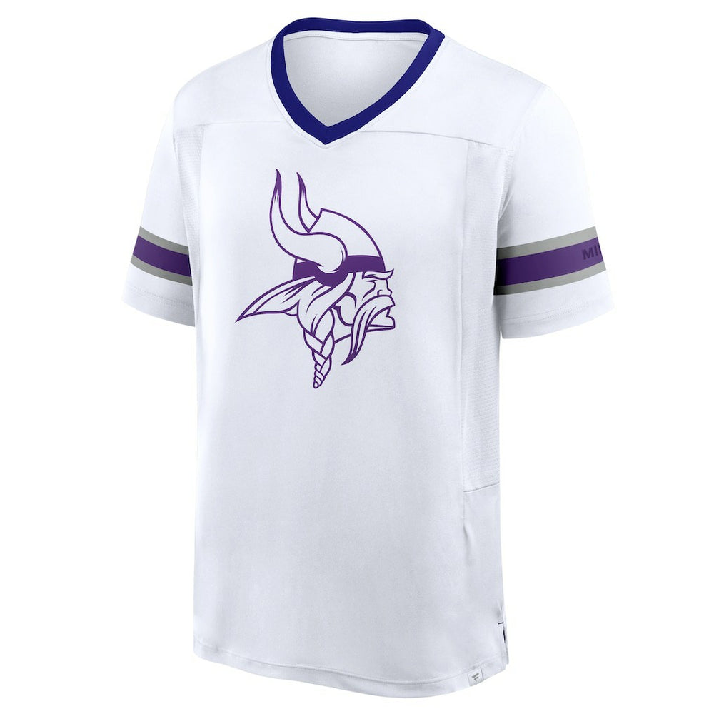 Fanatics Minnesota Vikings Redzone Hashmark V-Neck T-Shirt White