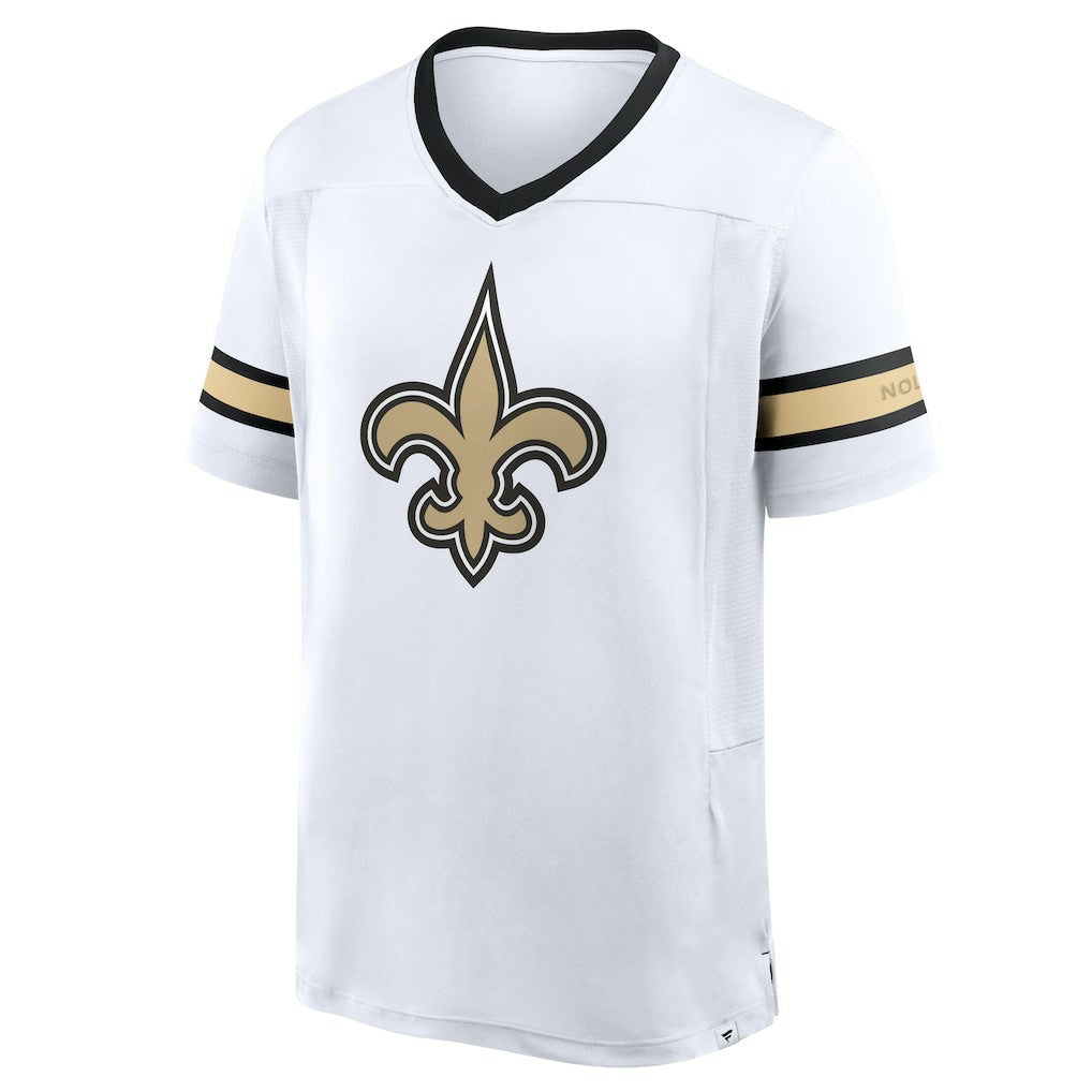 Fanatics New Orleans Saints Redzone Hashmark V-Neck T-Shirt White