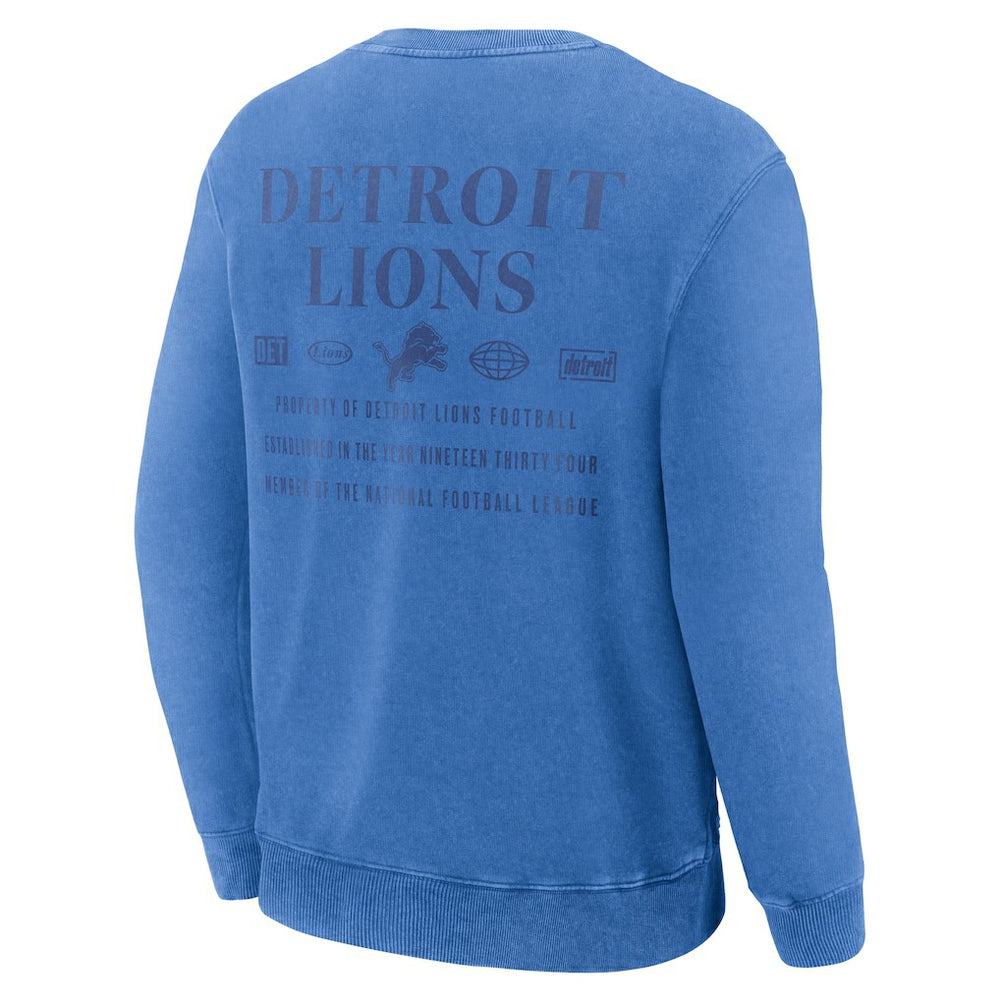 Fanatics Detroit Lions Deep Route Pullover Sweatshirt Blue